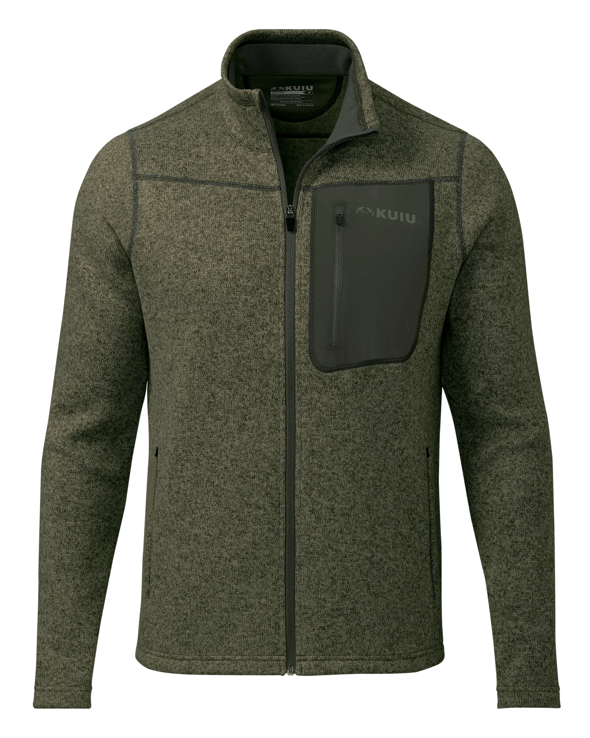 Base Camp Full Zip Sweater | Olive Heather